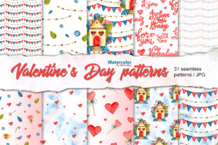Download Cute Valentine's Day Digital Papers - Cute valentine Collection