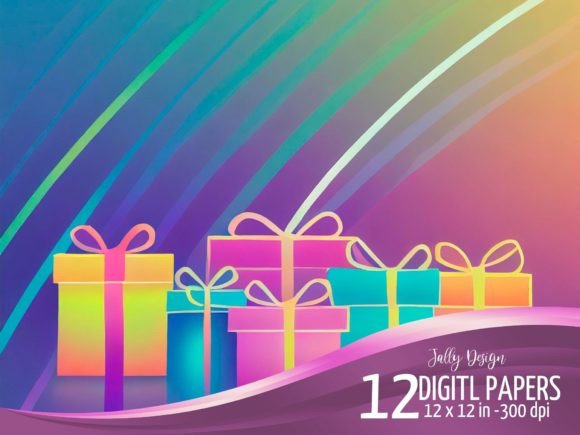 Download Birthday Presents on Gradient Background - Premium Resources