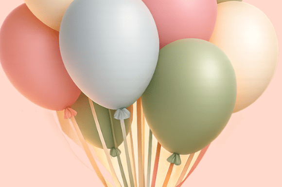 Download 3D Pastel Balloon Bouquet Clipart Collec - Bouquet Collection