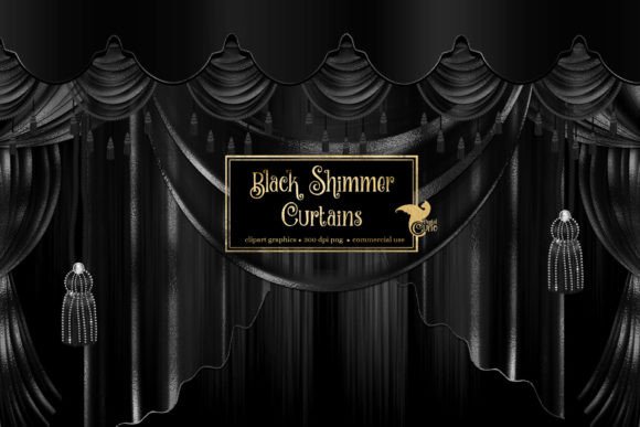 Download Black Shimmer Curtains Clipart - Shimmer Collection