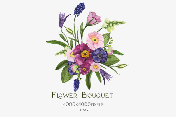 Download Watercolor Bouquet of Spring Flowers - Bouquet Collection