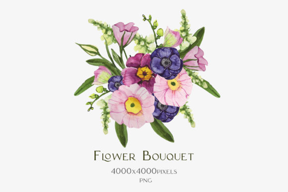 Download Watercolor Bouquet of Spring Flowers - Bouquet Collection