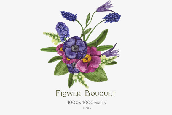 Download Watercolor Bouquet of Spring Flowers - Bouquet Collection