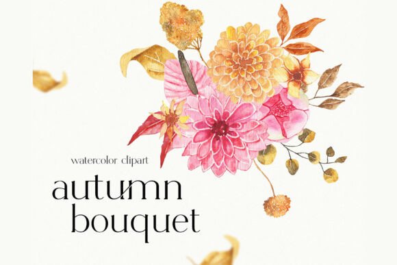 Download Watercolor Boho Autumn Floral Bouquet - Bouquet Collection