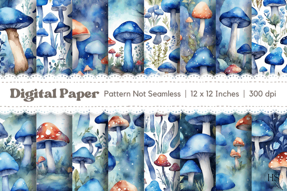 Download 16 Blue Fantasy Mushroom Background - Fantasy mushroom Collection